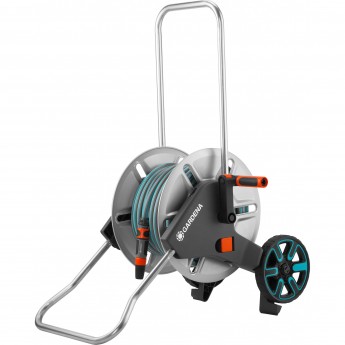 Тележка для шлангов металлическая GARDENA AQUAROLL M с комплектом для полива Тележка для шлангов металлическая GARDENA AQUAROLL M с комплектом для полива